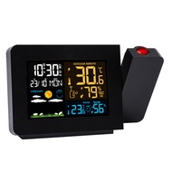 Multi-Function Projection Alarm Clock Weather Forecast Temperature Humidity Clock Suitable forIndoor