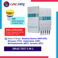 Urine Drug Test Combo Kit Dipcard Menguji Dadah Dalam Air Kencing Urine OPI MOP AMP MET THC KET