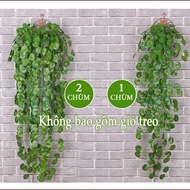 Assorted 9-branched leaf bushes, 90cm long - Decorative fake leaf plants