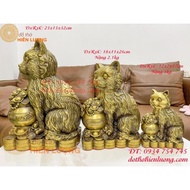Bronze statue of a rich cat in 4 sizes, 13cm, 17cm, 26cm, 32cm high