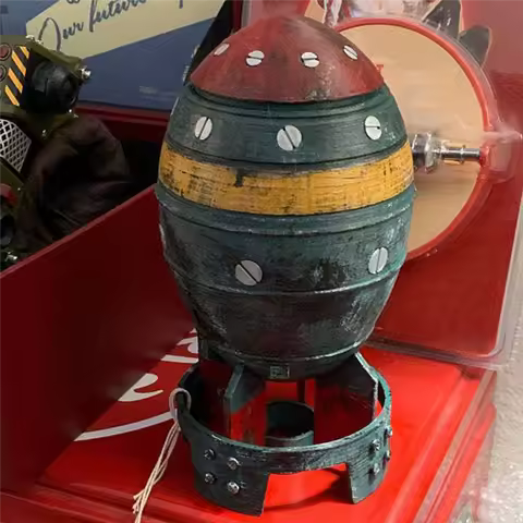 Mini Nuclear Bomb Storage Box Retro Figurines Desktop Art Crafts Decoration Home Bedroom Office Desk