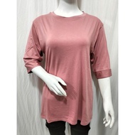 Oversized 7-sleeved T-shirt with 8 Ribs premium jumbo rayon spandex women's cuff/ muslimah blouse