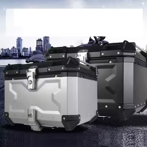 Aluminum Motorcycle Box 65L Top Case Moto 80L Universal Key Lock Helmet Storage Box 100L Moto Tail B