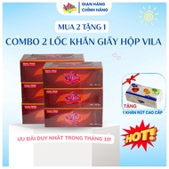 [Combo of 3, 6 boxes] VILA boxed tissue paper 180 sheets, 4 layers, soft, smooth, super tough, safe 