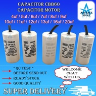 CBB60 Washing Machine Capacitor Capasitor Kapasitor 4uf 5uf 6uf 7uf 8uf 9uf 10uf 11uf 12uf 13uf 14uf