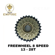 Cstar Sprocket Freewheel Sprocket 8 Speed 13-28T Threaded Bicycle Empire