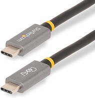 StarTech.com 3ft (1m) USB4 Cable, USB-IF Certified USB-C Cable, 40 Gbps, USB Type-C Data Transfer Cable/Cord, 100W Power Delivery, 8K 60Hz, Compatible w/Thunderbolt 4/3/USB 3.2 (CC1M-40G-USB-CABLE)