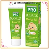 R.O.C.S. Rox PRO Baby Toothpaste (0-3 years), Chamomile Flavor, 100% Natural Ingredients, No Additi