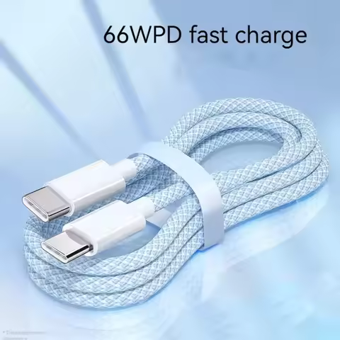 1M 1.5M 2M USB-C to Type C Color Cable For 15 Pro Max PD 60W Fast Charging For Xiaomi Samsung Weavin