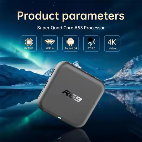 10PCS Original R69 RK3518 Smart TV Box 4K HD Android 14.0 Smart TV Box 2.4/5G Dual WIFI 3D Video Med