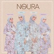 ELLE ZAHRAA | KURUNG NOURA PRINTED | RAYA SERIES | SOFT &amp; COMFY MATERIAL | SOFT LACE | WUDHU &amp; NURSING FRIENDLY