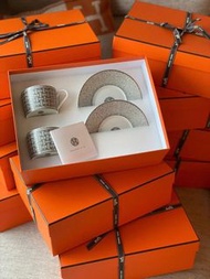 Hermes tea set mosaique platinum