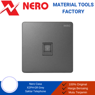 SAKLAR LAMPU - STOP KONTAK - SAKLAR - NERO CASA GREY X2 - STOP KONTAK NERO - SAKLAR LAMPU NERO CASA