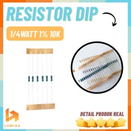 10Pcs Resistor 10K ohm metal film 1/4watt 1% 10 kilo 10 kilo ohm