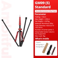 Ambitful GM09 Tripod Aluminum Alloy Max Load 3~6KG Foldable Tripod For Camera Phone Photography