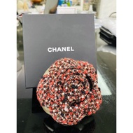 Chanel Camellia Wool Corsage Brooch With Box International Boutique Luxury Nameplate