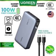 【3C Certified CCC】UGREEN 100W 20000mAh Nexode Powerbank 3 Port PD Fast Charging SFC2.0 iPhone PB720
