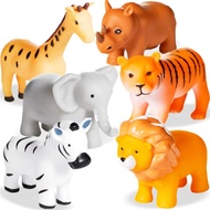 XY-WQ Bath Toys No Hole, for Infants 6-12& Toddlers 1-3, No Hole Bathtub Toys (Animal, 6 Pcs with Me
