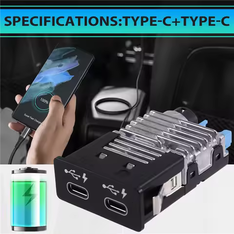 84105A57B32 Car DUAL USB Charging Socket Type-C Interface For BMW X1 U06 X2 U11 F66 MINI U10 U25