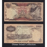 Uang Kuno 5000 Rupiah 1975 Penjala Ikan
