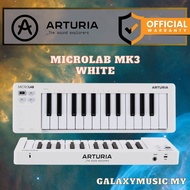 Arturia MicroLab Mk3 Keyboard Controller - Black / White ( MicrolabMK3 / Microlab MK-3 / MK3 )