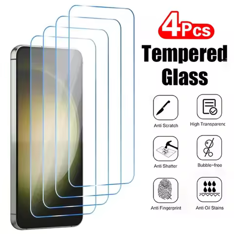 4PCS Tempered Glass For Samsung S24 S25 Ultra S23 S22 S21 Plus Screen Protector For Samsung Note 20 