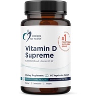 Rekaan untuk Kesihatan Vitamin D Supreme - Vitamin D 5000 IU dengan 2000mcg Vitamin K sebagai MK4 un