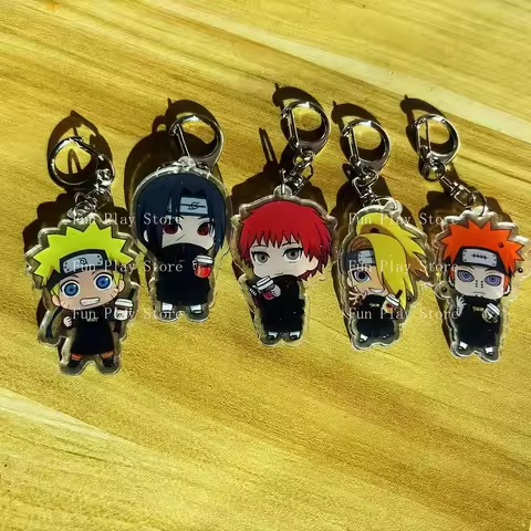 Mini Keychain Toys Deidara Uchiha Itachi Pain Sasori Uzumaki Anime Figures Acrylic KeychainPendant K