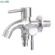 Vòi củ sen lạnh đa năng 2 đầu xả Inox 304 ren 21 Hobby home decor CS1