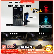 Original Ibez 201 H4 Purple Lens LED Headlight Red & Ice BlueDEVIL with cooling fan Motorcycle headl