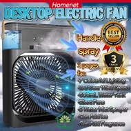 【COD】Portable air conditioner USB Fan air cooler Fan Aircond Humidifier Purifier Mist Cooler with 7 LED Light Kipas mini