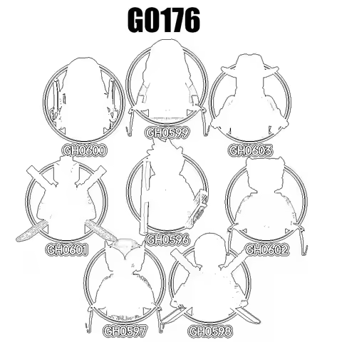 Action Figures Building Blocks Series G0176 GH0596 GH0597 GH0598 GH0599 GH0600 GH0601 GH0602 GH0603