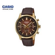 Casio Edifice EFR-575CL-5A Brown Leather Band Men Watch