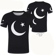 3D Pakistan Flag Men and Women Peace and Love Theme Short T-shirt Harajuku Movement
