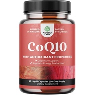 200mg per Serving Liquid Capsules Supplement - High Absorption Coenzyme Q10 200mg per Serving Heart 