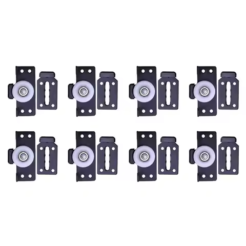 BHTS-16 Pcs Sliding Door Wardrobe Pulleys Wooden Door Sliding Door Small Hanging Wheels Silent Slidi