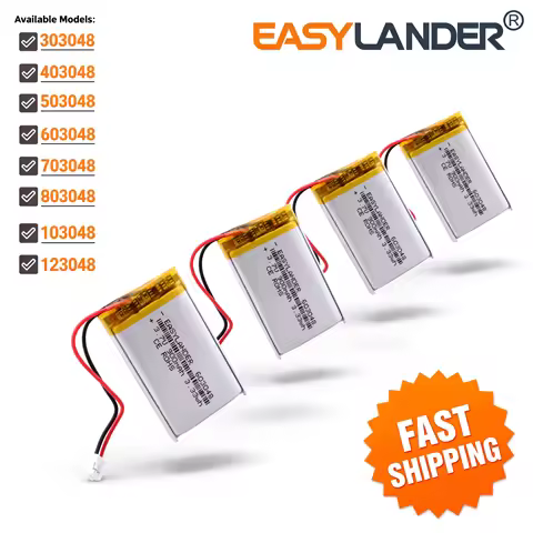 JST 2.0 2Pin 3.7V 800mAh Li-Polymer Battery Bulk Pack 303048 403048 503048 603048 703048 803048 9030