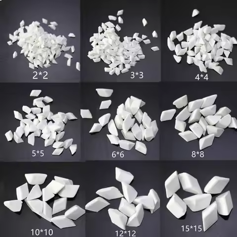 1kg High alumina ceramic oblique triangle grinding stone polishing abrasive ceramic alumina grinding