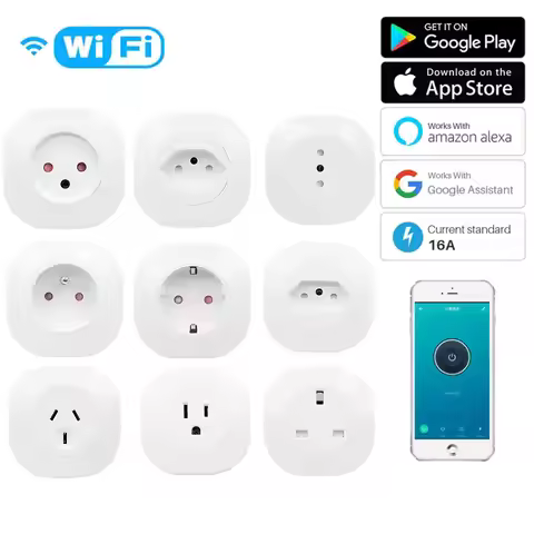 10A/16A Smart Wifi Plug Smart Home Wifi Wireless Socket for Alexa Google Home Tuya/Smart Life
