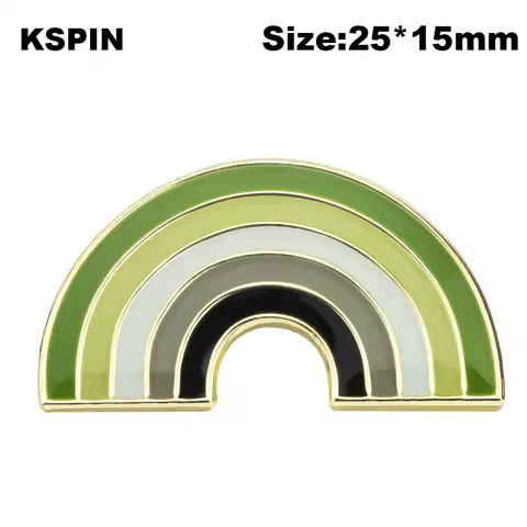Aromantic Pride Flag Lapel pin badges for clothes Pin badges safety pin brooch XY0463-1