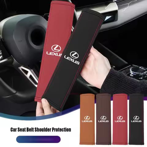 Car Seat Belt Cushion Safety Belt Leather Shoulder Protector Pad For Lexus F SPORT ES UX 300e GS GX 