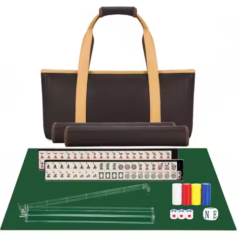 USA Stock 2026 American Mahjong Tile Set 166 Acrylic Game Tiles Ivory White Mahjong 1.2in with 31.5x