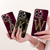 Case For iPhone 16 Pro Cover A3293 A3083 Fashion A Z Initial Letters Soft Silicone Protective Shell 