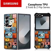 Casing hp For Samsung Z Fold & Z Flip 7 6 5 4 3 CUTE CARTOON FACE NSG_036
