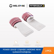 WELSTORE FITTERGEAR POWER GRASP COWHIDE ถุงมือยกน้ำหนักผู้หญิง 1 คู่ ถุงมือหนังเเท้ ปกป้องฝ่ามือ พยุ