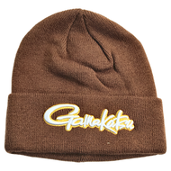 gamakatsu 刺繡LOGO保暖毛帽 GM-9109 咖啡色 FREE SIZE/頭圍57~59cm
