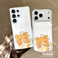 Cute Rilakkuma Phone Case For OPPO Reno 15F 15C 15 Pro Max Mini 14F 14 13F 13 11F 11 10 9 8 Pro Plus