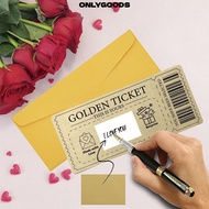 ONLYY Golden Ticket Scratch- Card,  Scratch  Ticket Concert Ticket,  Raffle Gift with Envelope Party