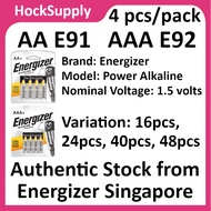 [16,24,40,48PCS] Energizer AA / AAA Alkaline Power Battery 1.5V LR6 / LR03 (4pcs/pack)
