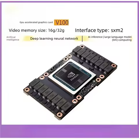 V100 16GB GPU Accelerator Card V100 32GB SXM2 Connector AI Computing Deep Learning Feature Expansion